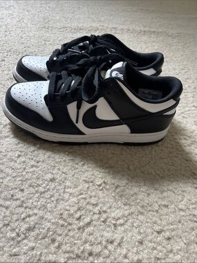 Nike Kids Black and White Low-Top Sneakers
